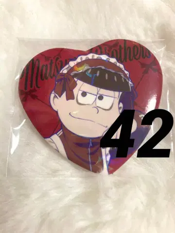 오소마츠 6쌍둥이 오소마츠 하트형 홀로그램 캔뱃지 저지 메이드