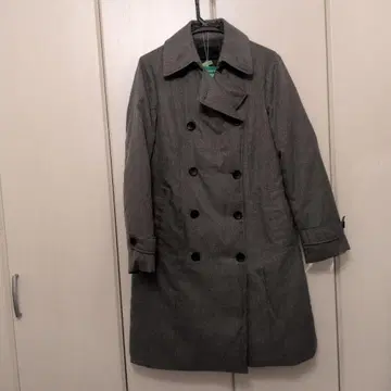 새상품급 ICB 그레이 더블 브레스트 다운 롱 코트