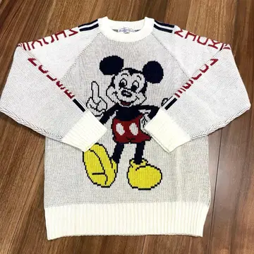 [ 미사용 ] 레어 American World DISNEY 미키 니트 M