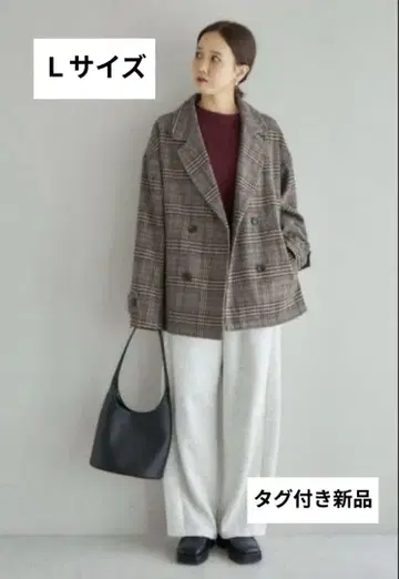 mysa 체크 무늬 테일러드 자켓 L 사이즈