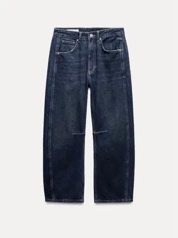 ZARA 릴랙스드 벌룬 미드 라이즈 진