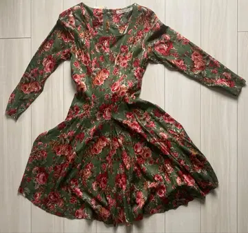 MELODY SQUARE 롱 원피스 긴팔