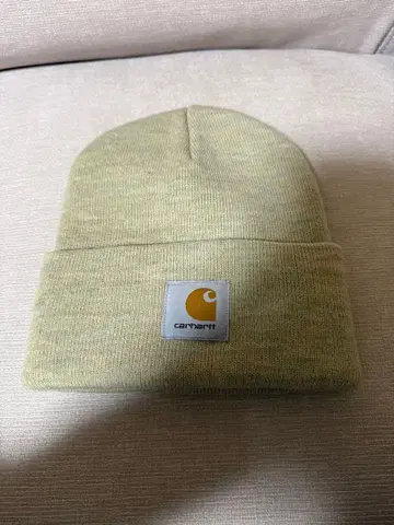 Carhartt 베이지 니트 모자