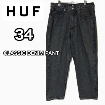 HAF 하프 배기 팬츠 블랙 데님