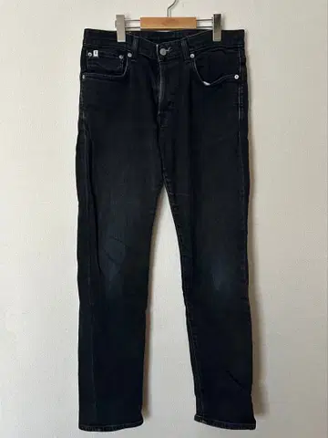 EDWIN 남성용 청바지 블랙 데님 33