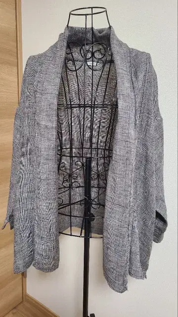 나츄란 구매 bulbul 그레이 계열 체크 무늬 가디건 긴팔 일본제