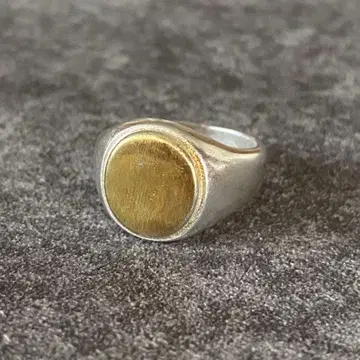 멕시칸 주얼리 실버 925 시그넷 반지 골드 무광택