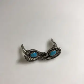 12623 STER 각인 터콰이즈 실버 빈티지 귀찌