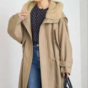 IENA 울 테디 코트 38 베이지