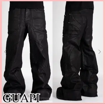 GUAPI 블랙 waxed denim pants 사이즈 30