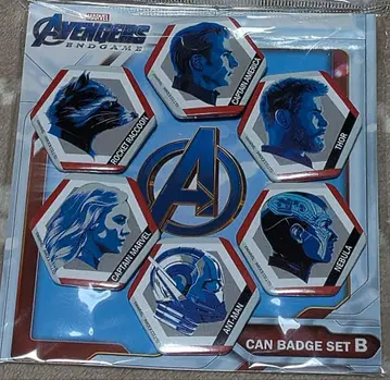 어벤져스 엔드 게임 캔뱃지 세트 B