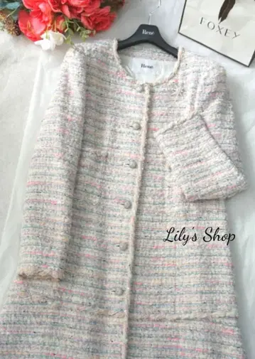 르네 팬시 트위드 코트