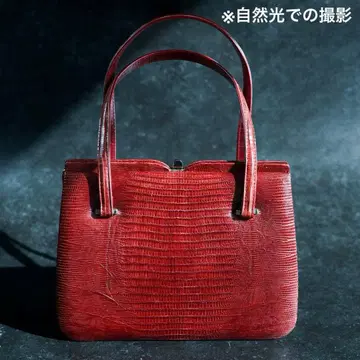 핸드백 크로커다일풍 크림슨 컬러 빨간색 일본 의류용