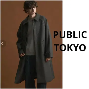 PUBLIC TOKYO 멜톤 오버 사이즈 스텐카라 코트