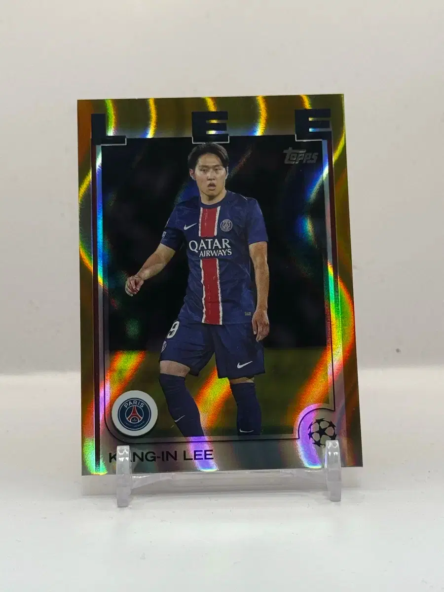 Topps 이강인 파리생제르망 카드 골드라바