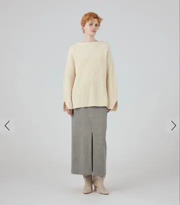 MACPHEE 그레이 타이트 스커트