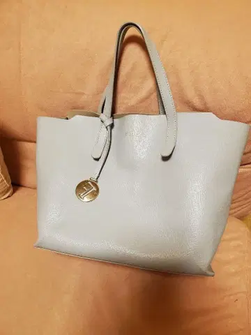 FURLA 그레이 가죽 토트백