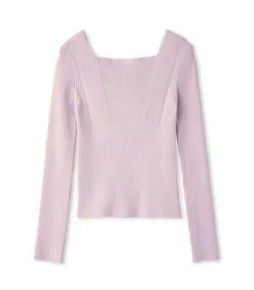 새상품 택 포함 FRAY I.D 스퀘어 데콜테 리브 니트