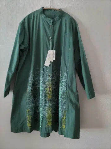 코튼하우스아야 [ 가을 풀꽃 ] 긴팔 튜닉 겉옷 택 포함 새상품