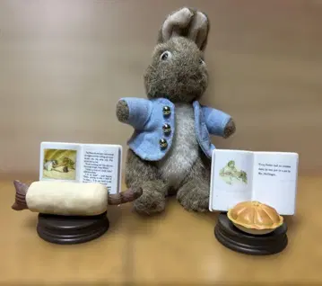 [피터 래빗] 아기 고양이 톰 아빠 북 피규어, 피터 인형 포함