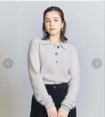 BEAUTY&YOUTH 모헤어 블렌드 컴팩트 폴로 니트 풀오버