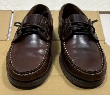 브라운 가죽 로퍼 슬립온