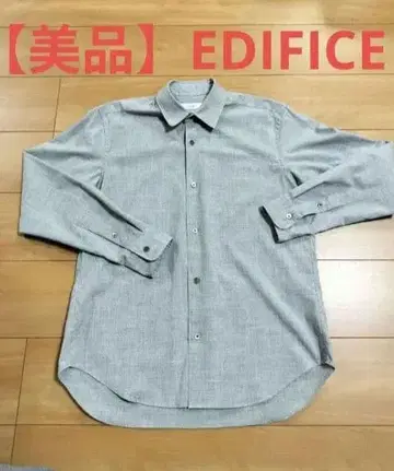 [ 새상품급 ] EDIFICE 그레이 긴팔 셔츠 단추식 M