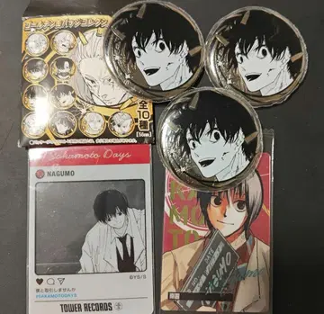 사카모토 데이즈 나구모 골든 캔뱃지 4점