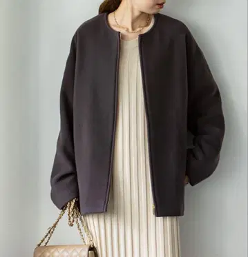 다크 그레이 노카라 자켓