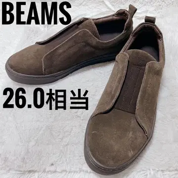 BEAMS 브라운 슬립온 26.0cm 상당 남성용 스웨이드 EU41