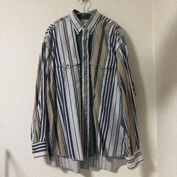 Wrangler 스트라이프 긴팔 셔츠 17 1/2 - 35