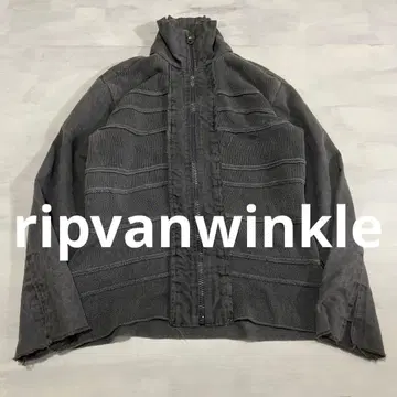 레어 ripvanwinkle 니트 덕지 절개 싱글 라이더