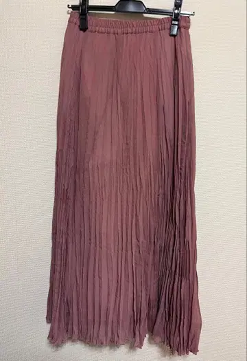언그리드 플리츠 롱 스커트