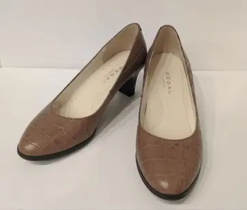 REGAL 브라운 크로커다일 패턴 펌프스 22.5cm