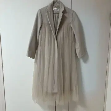 [ SNIDEL ] 베이지 튤 롱 코트