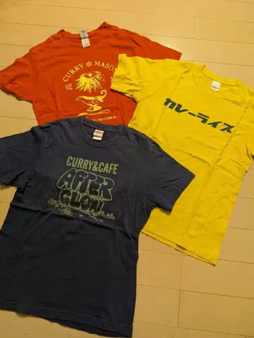 카레 T셔츠 3개 세트 (낱개 판매 없음)