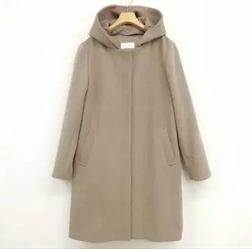 글로벌 워크 2WAY 노칼라 후디드 코트 L 새상품급