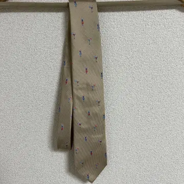 fiorjio 칵테일 자수 베이지 넥타이