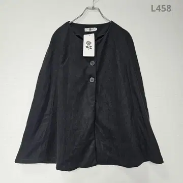 노카라 자켓 판초 블랙 M 페미닌 캐주얼 가을 코디 아우터