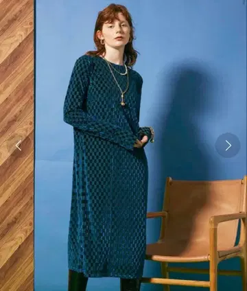 MAISON SPECIAL 벨로아 체크 원피스