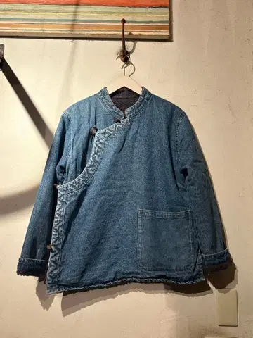 MASH 리버서블 아우터 데님 원단/보아