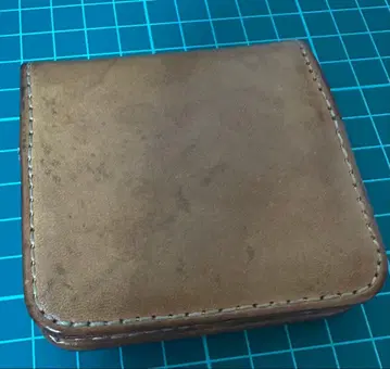 정가 9000엔 MIC 천연 가죽 코인 케이스 내추럴