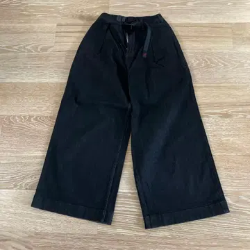 [ 미사용 ] 그라미치 블랙 데님 와이드 팬츠