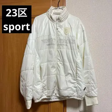 23구 SPORT 다운 자켓 화이트 흰색 후드 수납 경량 아우터