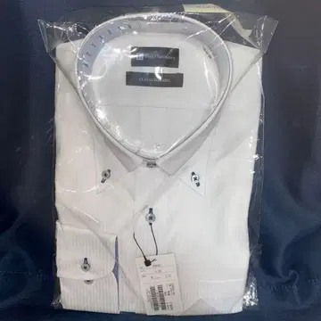 화이트 스트라이프 셔츠 LL 사이즈 넥타이 포함