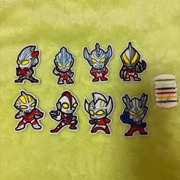 울트라맨 자수 와펜 8개 세트 점착 타입