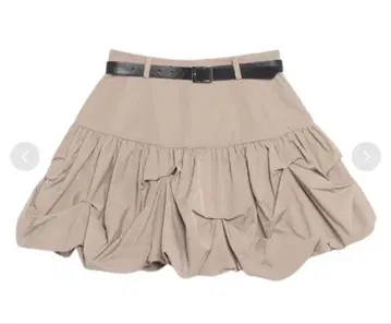 EIMY ISTOIRE 랜덤 턱 벌룬 미니 스커트 베이지