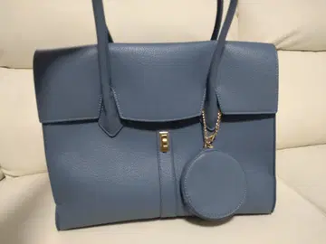 파란색 가죽풍 숄더백