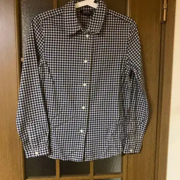 A.P.C. 아페쎄 체크 긴팔 셔츠 size34 네이비 x 화이트