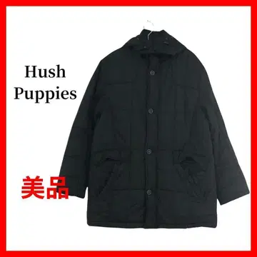 허시파피 충전솜 퀼팅 자켓 후디드 코트 블랙 B894